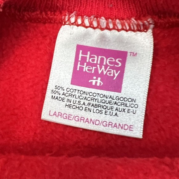 VTG Ugly Christmas Sweatshirt Hanes Her Way Size Large - Picture 3 of 9